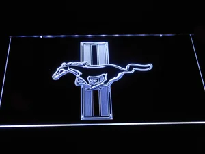 Ford Mustang Bars Logo LED Neon Sign