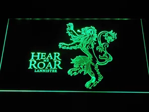 Game of Thrones Lannister Hear Me Roar LED Neon Sign