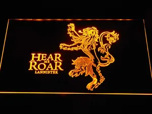 Game of Thrones Lannister Hear Me Roar LED Neon Sign