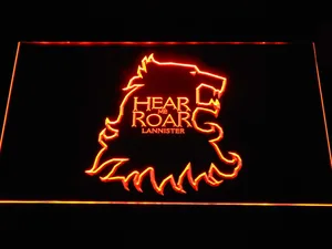 Game of Thrones Lannister Hear Me Roar Outline LED Neon Sign