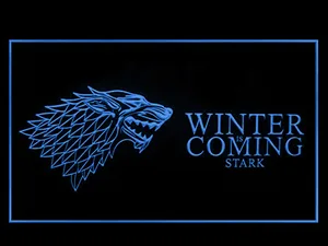 Game of Thrones Stark Winter is Coming 2 LED Neon Sign