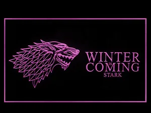 Game of Thrones Stark Winter is Coming 2 LED Neon Sign