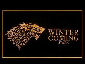 Game of Thrones Stark Winter is Coming 2 LED Neon Sign