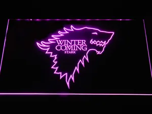 Game of Thrones Stark Winter is Coming Outline LED Neon Sign