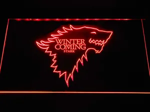 Game of Thrones Stark Winter is Coming Outline LED Neon Sign
