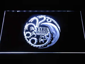 Game of Thrones Targaryen Fire and Blood 2 LED Neon Sign
