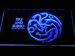 Game of Thrones Targaryen Fire and Blood LED Neon Sign