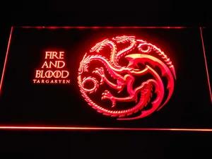 Game of Thrones Targaryen Fire and Blood LED Neon Sign