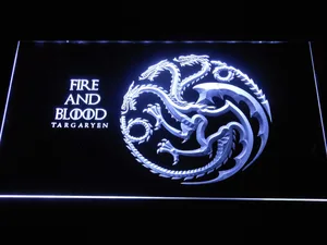 Game of Thrones Targaryen Fire and Blood LED Neon Sign