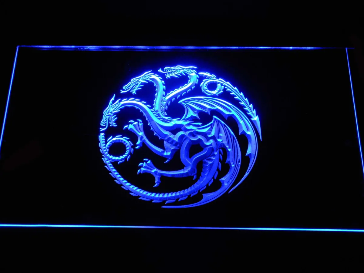 Game of Thrones Targaryen Three-Headed Dragon Sigil LED Neon Sign