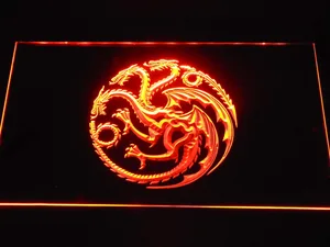 Game of Thrones Targaryen Three-Headed Dragon Sigil LED Neon Sign