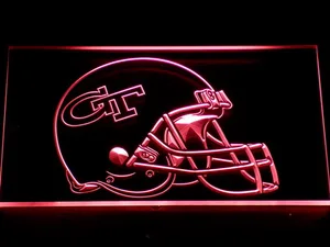 Georgia Tech Yellow Jackets Helmet LED Neon Sign