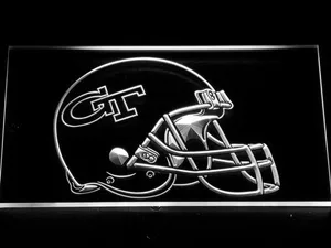 Georgia Tech Yellow Jackets Helmet LED Neon Sign