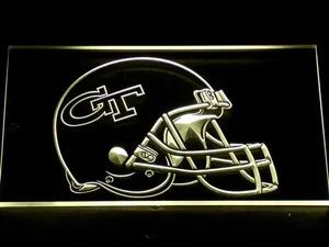 Georgia Tech Yellow Jackets Helmet LED Neon Sign