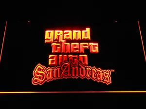Grand Theft Auto San Andreas LED Neon Sign