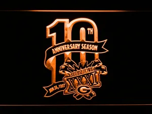 Green Bay Packers 10th Anniversary LED Neon Sign - Legacy Edition