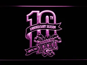 Green Bay Packers 10th Anniversary LED Neon Sign - Legacy Edition