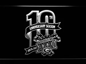 Green Bay Packers 10th Anniversary LED Neon Sign - Legacy Edition