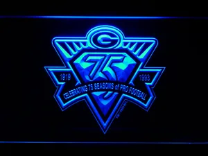 Green Bay Packers 75th Season LED Neon Sign - Legacy Edition