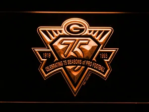 Green Bay Packers 75th Season LED Neon Sign - Legacy Edition