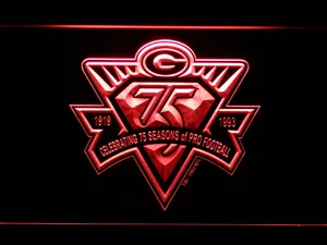 Green Bay Packers 75th Season LED Neon Sign - Legacy Edition