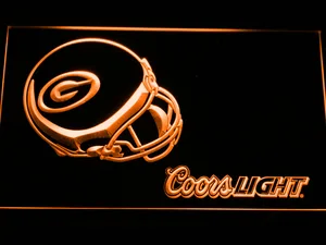 Green Bay Packers Coors Light Helmet LED Neon Sign