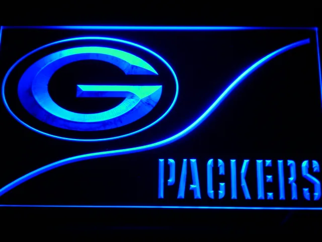 Green Bay Packers Split LED Neon Sign