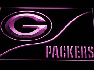 Green Bay Packers Split LED Neon Sign