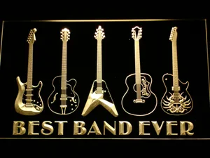 Guitars Best Band Ever LED Neon Sign