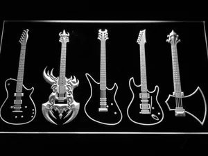 Guitars Classic to Custom LED Neon Sign