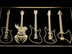 Guitars Classic to Custom LED Neon Sign