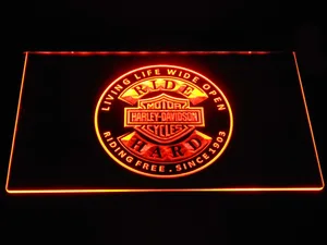 Harley Davidson Ride Hard LED Neon Sign