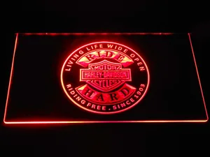 Harley Davidson Ride Hard LED Neon Sign