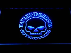 Harley Davidson Skull LED Neon Sign