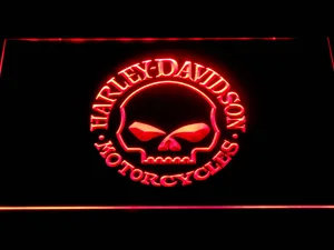 Harley Davidson Skull LED Neon Sign