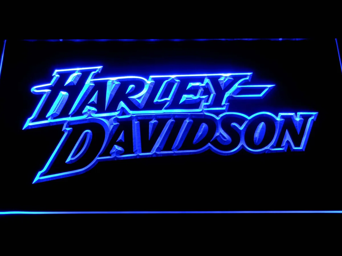 Harley Davidson Stylized Wordmark LED Neon Sign