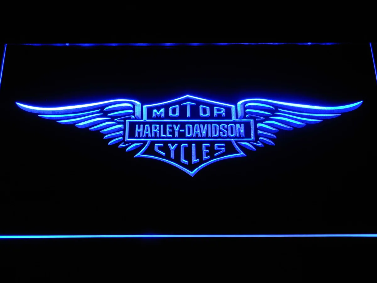 Harley Davidson Wings LED Neon Sign