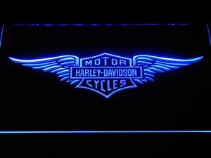 Harley Davidson Wings LED Neon Sign