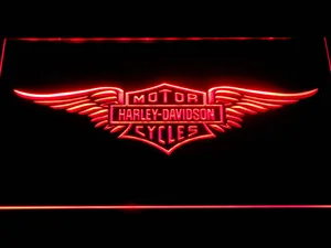 Harley Davidson Wings LED Neon Sign
