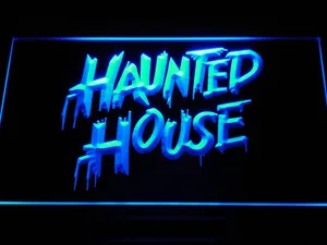 Haunted House LED Neon Sign