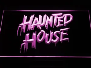 Haunted House LED Neon Sign