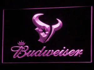 Houston Texans Budweiser LED Neon Sign