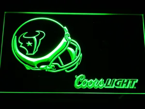 Houston Texans Coors Light Helmet LED Neon Sign