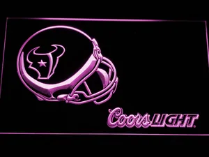 Houston Texans Coors Light Helmet LED Neon Sign