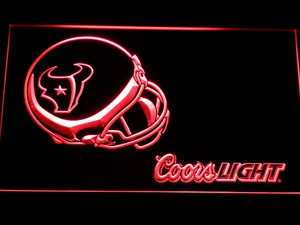 Houston Texans Coors Light Helmet LED Neon Sign