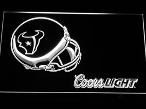Houston Texans Coors Light Helmet LED Neon Sign