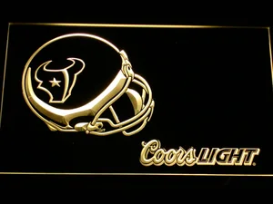 Houston Texans Coors Light Helmet LED Neon Sign