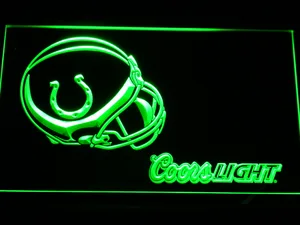Indianapolis Colts Coors Light Helmet LED Neon Sign