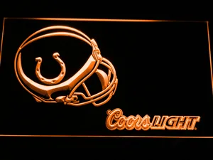 Indianapolis Colts Coors Light Helmet LED Neon Sign