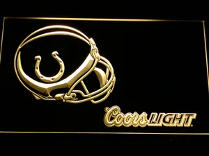 Indianapolis Colts Coors Light Helmet LED Neon Sign